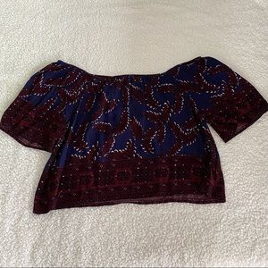 Forever 21 Patterned Off the Shoulder Top